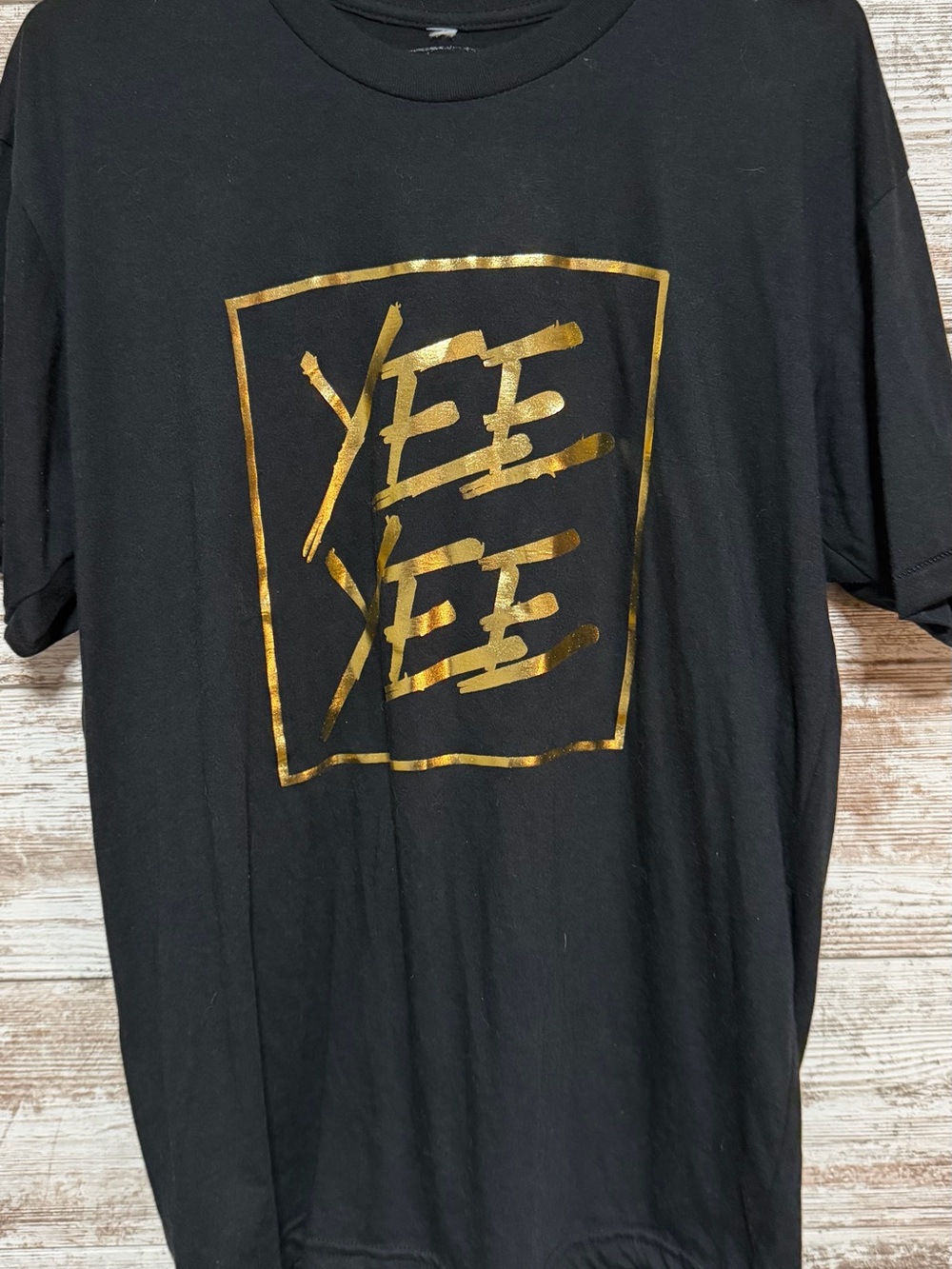 Yee Yee Gold Foil Logo Black Short Sleeve Tee